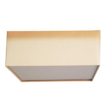 Imagem de Luminária Plafon Quadrado Cúpula em Tecido 50x50x15 - Tom Luz, Cru6034