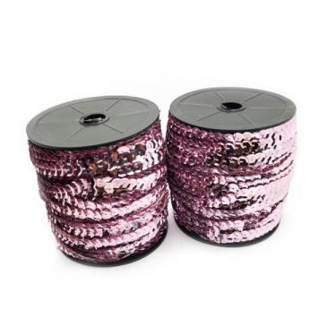 Imagem de Fio Trançado Lantejoula Rosa Escuro 8mm 50m 210g - Macall