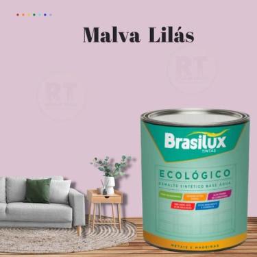 Imagem de Esmalte Sintético Brasilux Base Água Ecologico Cor Roxo 800ML Brilhant