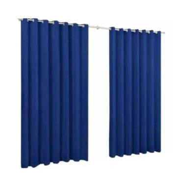 Imagem de Cortina Taia 4,00 X 2,50 Microfibra Com Ilhos A Mais Barata - DJB Enxo