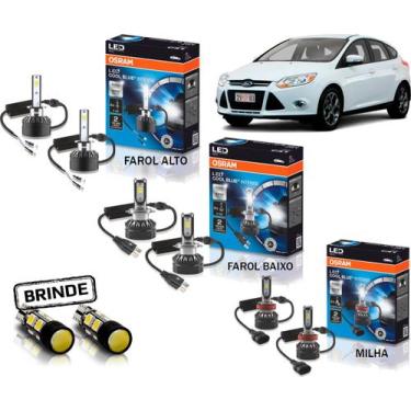 Imagem de Kit Lampada Led Osram Farol E Milha Focus 15 16 17 18