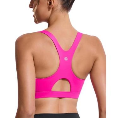 Imagem de Sutiã esportivo RUNNING GIRL High Support Racerback Hot Pink M
