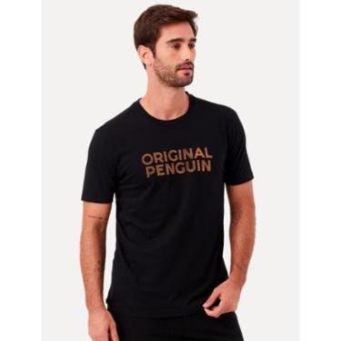 Imagem de Camiseta Original Penguin Regular Logo Points Preta-Masculino