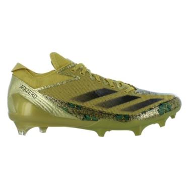Imagem de adidas Tênis masculino de futebol americano Adizero Electric Scrooge Mcduck, Dourado metálico/preto/verde pré-amado, 43