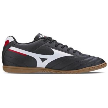Imagem de Chuteira Futsal Mizuno Morelia Club In Masculina, 40, Preto, Branco
