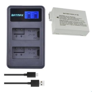 Imagem de Kit Profissional Bateria LP E8 Com Carregador Duplo LCD USB Para Câmer