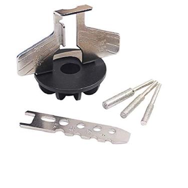Imagem de Dtacke Acessório de afiação de motosserra, guia rotativo, afiador de broca para mini furadeira, acessórios de ferramentas elétricas