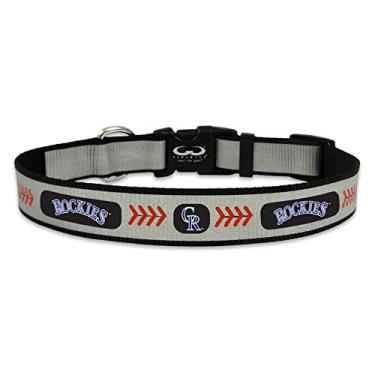 Imagem de Coleira de beisebol MLB Colorado Rockies, pequena, refletiva