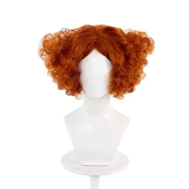 Imagem de SpeedBeauty Peruca masculina curta encaracolada laranja escura cosplay peruca fantasia Halloween