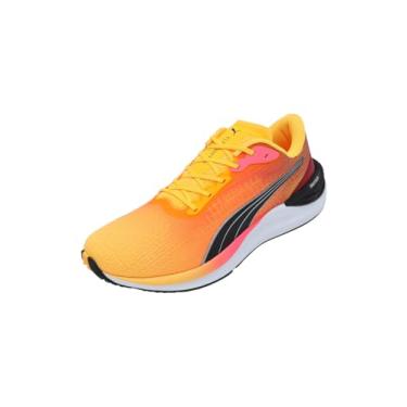 Imagem de PUMA Tênis de corrida masculino Electrify Nitro 3 Fade Road, Sun Stream Sunset Glow Puma White, 40.5 EU