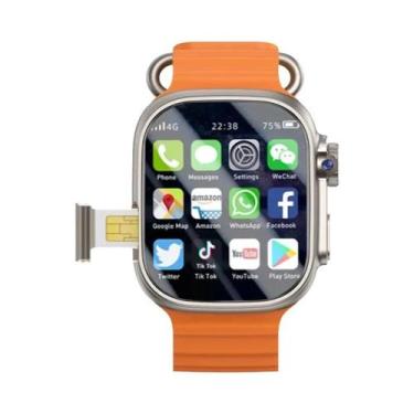 Imagem de Smartwatch Ultra 4G Com Tela AMOLED De 2.0 Polegadas, Câmera Rotativa,