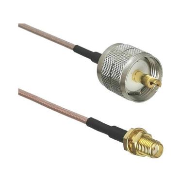 Imagem de Conector UHF PL259 SO239 Para SMA UHF BNC Macho Fêmea Crimpado Jumper 