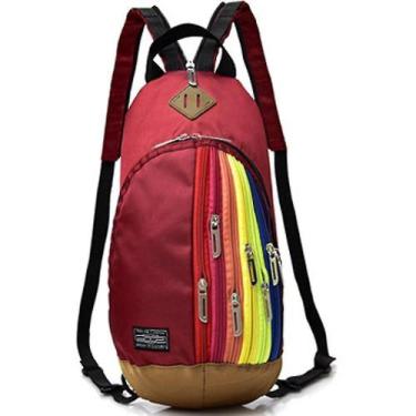 Imagem de Mochilas femininas mochila arco-íris crossbody bolsa de peito color-6 