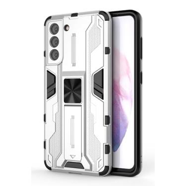 Imagem de SORAKA Capa para Samsung Galaxy S21 Plus 5G com suporte Capa de proteção resistente para Samsung Galaxy S21 Plus 5G Capa com placa de metal para suporte magnético para carro Capa Silm Fit