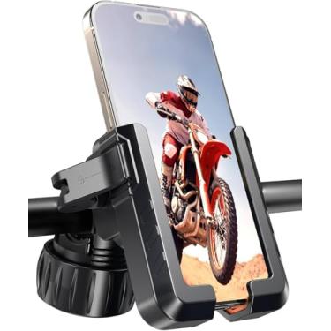 Imagem de Suporte de telefone para motocicleta, suporte de telefone de bicicleta, [compatível com câmera] Suporte de telefone para guidão, suporte de celular ajustável para iPhone 16/15/14/13/12, Samsung S24