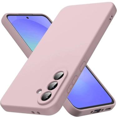 Imagem de Capa de silicone líquido para Samsung Galaxy A56 A55 A35 A34 A54 A15 A53 A73 A23 A32 A52 A51 A31 4g 5g Cobertura total macia (para A26/LPink)