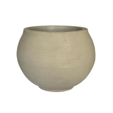 Imagem de Vaso Grande Decorativo Redondo Esfera Plantas Jardim Varanda (Palha)