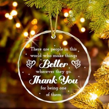 Imagem de Presentes de agradecimento para mulheres, colegas de trabalho, empregada chefe, presente de colega, há pessoas neste mundo que tornam as coisas melhores onde quer que vá, enfeite de cristal para