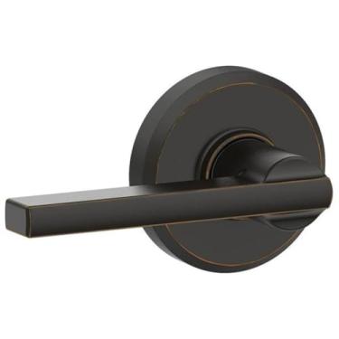 Imagem de Schlage F170-LAT-GSN Latitude Dummy Door Dummy Door com Greyson TR decorativo, bronze envelhecido