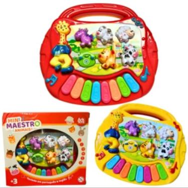 Imagem de Teclado Infantil de Animais com Sons Divertidos, Luzes Coloridas e Música Educativa