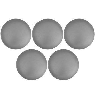 Imagem de Kit 05 Assentos Redondo Banqueta Cadeira Estofados Poltronas H02 Corino Cinza 25 cm - Lyam Decor