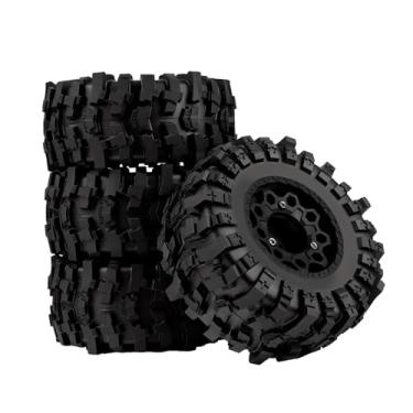 Imagem de NMNRC Plastic RC Short Course Truck Wheels and Rubber Tires & 12MM 14MM 17MM Hex Kit for 1/10 Axial SCX10 II III Redcat Gen7 Gen8 TRX4 Senton Slash 4×4 2WD Series Upgrade Part Black