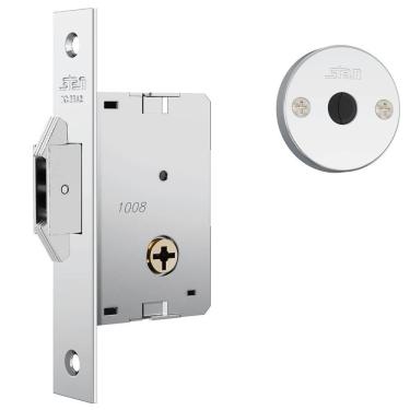 Imagem de Fechadura Basel 1008 Para Porta De Bater E Correr Com Espelho Em Inox Polido - 10929 - Stam