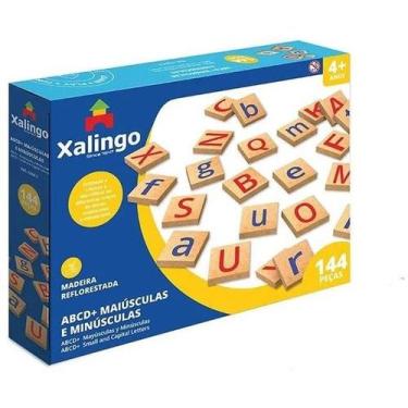 Imagem de Brinquedo Abc Maiusculas/minusculas 144 peças Pedagógico (madeira) - X