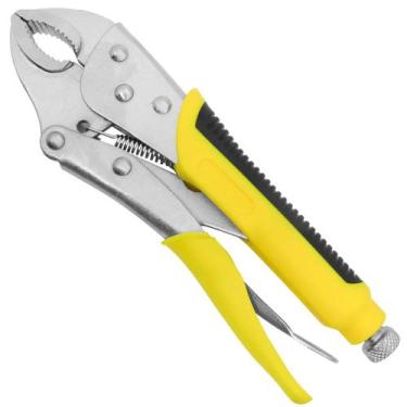 Imagem de Alicate de Pressão 10'' Curvo Aço Carbono Cabo Borracha Tradestar