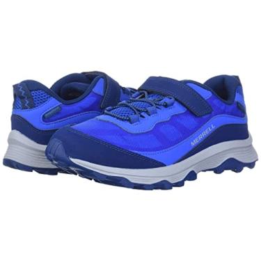 Imagem de Merrell Unissex infantil Moab Speed Low fecho alternativo à prova d'água, Azul, 12 Wide Big Kid