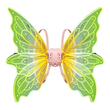 Imagem de Asas de LED com Música Fantasia Halloween Infantil - Borboleta, Anjo, Fada - Verde