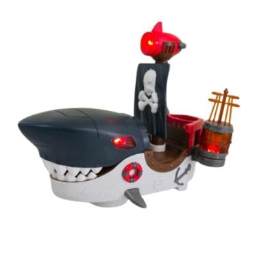 Imagem de Barco Tubarão Pirata com Luz, Som e Movimento, Brinquedo Interativo Educacional