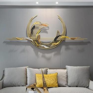 Imagem de Decoração de parede de metal, escultura de parede criativa, decoração de parede de metal, imagem de ferro feita à mão, decoração de parede feita de arte de parede moderna de luxo, decoração de parede