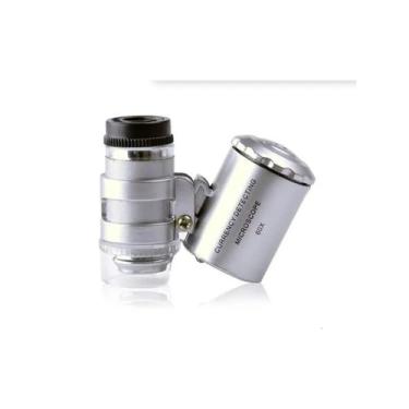 Imagem de Microscópio Mini Pocket 60x com luz LED e UV para contas - Lightbek Of
