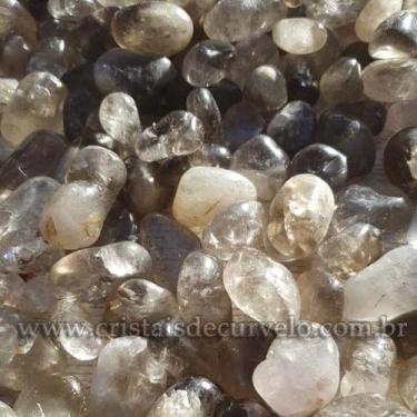 Imagem de Quartzo Fumê Rolado Natural 1kg - Pedra G 30 a 45mm Tipo B - Atacado