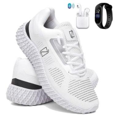 Imagem de Tênis Masculino de Corrida e Academia Super Leve e Confortável com Fone e Relógio-Masculino