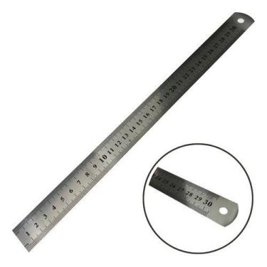 Imagem de Régua De Metal Aço Inox 30cm Flexivel Profissional Patchwork - Berto A