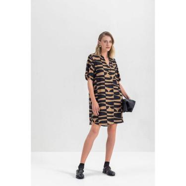 Imagem de Vestido Feminino Viscose Essendi  Camel Médio