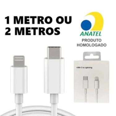 Imagem de Cabo para ios usb-c lightning de carregamento rápido de 1m ou 2m - HMT