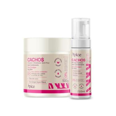 Imagem de KIT Cachos Mousse 210ml E Ativador 500ml Apice Cosmetics NOVA FRAGRÂNC