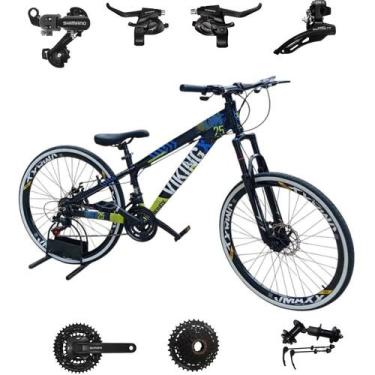 Imagem de Bicicleta Vikingx 24v Aro 26 Tuff 25 Aluminio Shimano Mtb Freeride Sus