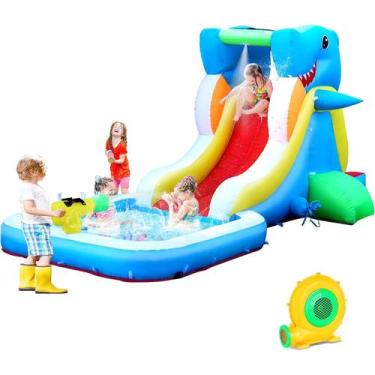 Imagem de Toboágua inflável Step4Fun com ventilador de ar para crianças