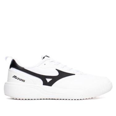 Imagem de Tênis Masculino Mizuno Edo Cross Mesh Suede Branco/Preto, Branco, Pret