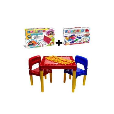 Imagem de Kit Educação Brinquedos E Mesinha Divertidos Educativos - Tritec e Big