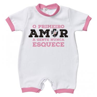 Imagem de Macacão Bebê Vasco Primeiro Amor Rosa - Torcida Baby