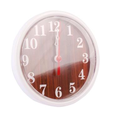 Imagem de Relógio Analógico de Parede e Mesa 15cm Madeira - Tudo em Caixa