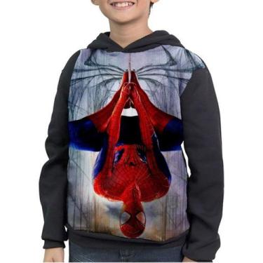 Imagem de Casaco Moletom Infantil Homem-aranha Spider-man Desenho - smoke, Preto