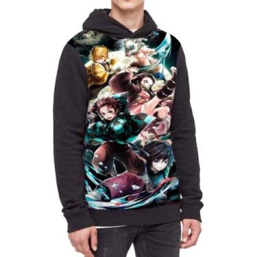Imagem de Moletom Com Capuz Kimetsu No Yaiba Ref:800 - smoke, Preto, GG