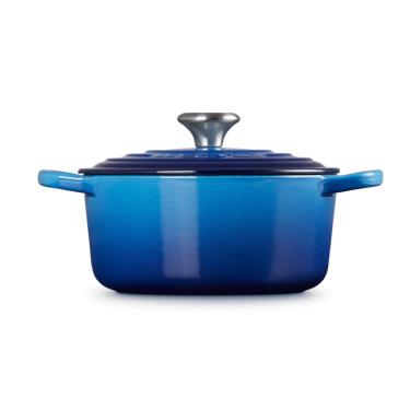 Imagem de Panela Redonda Signature 20 cm Azul Azure Blue Le Creuset
