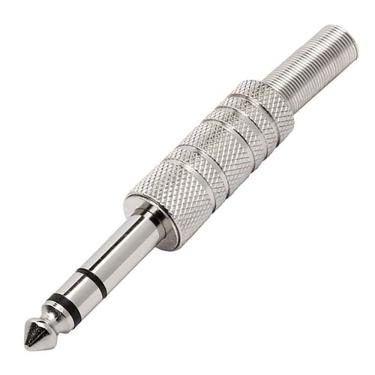 Imagem de Plug P10 Estereo Metal Com Mola Niquelado